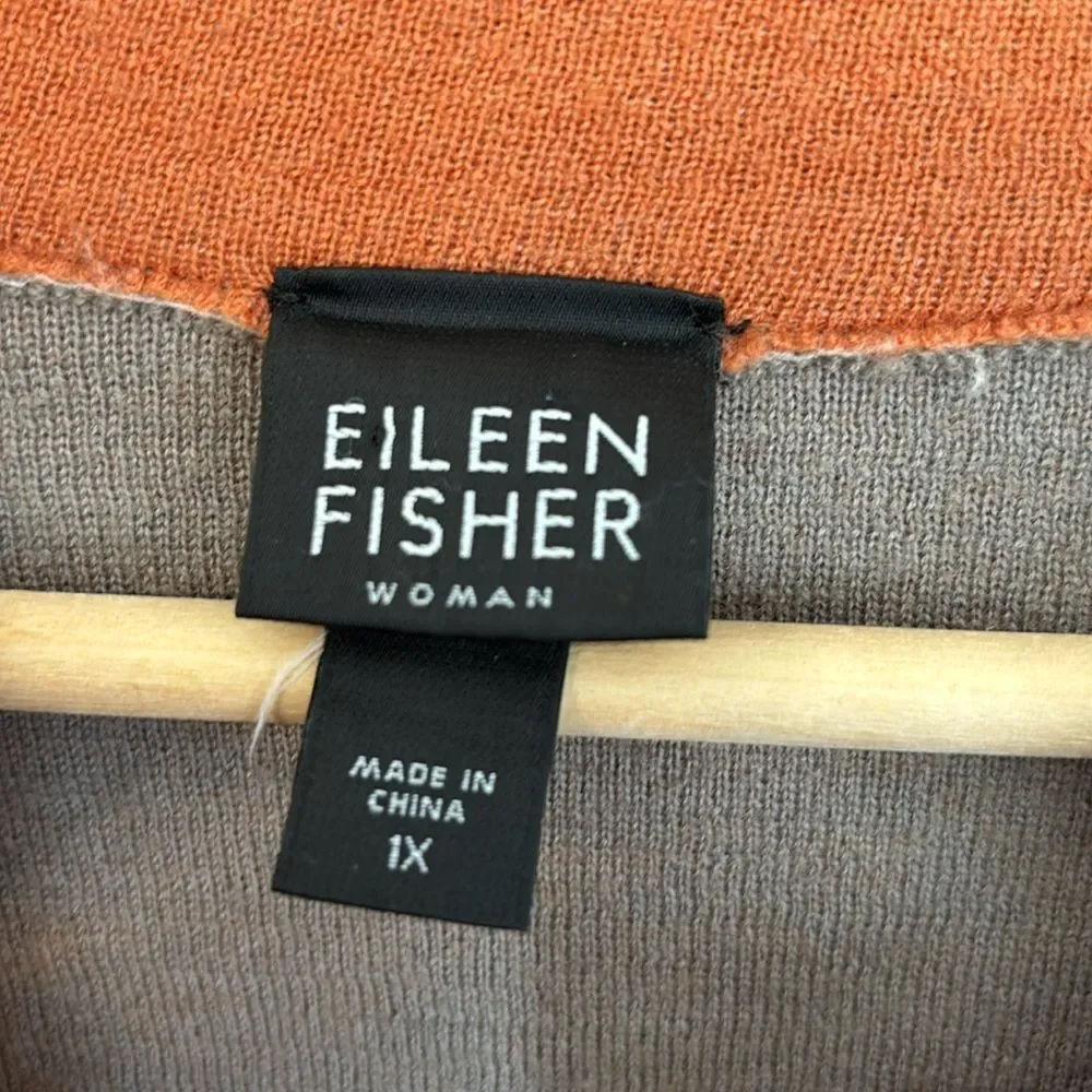 Eileen Fisher Merino Wool Cardigan 1X